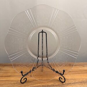 MacBeth-Evans 11.25" Pink American Sweetheart Glass Cake Platter Vintage